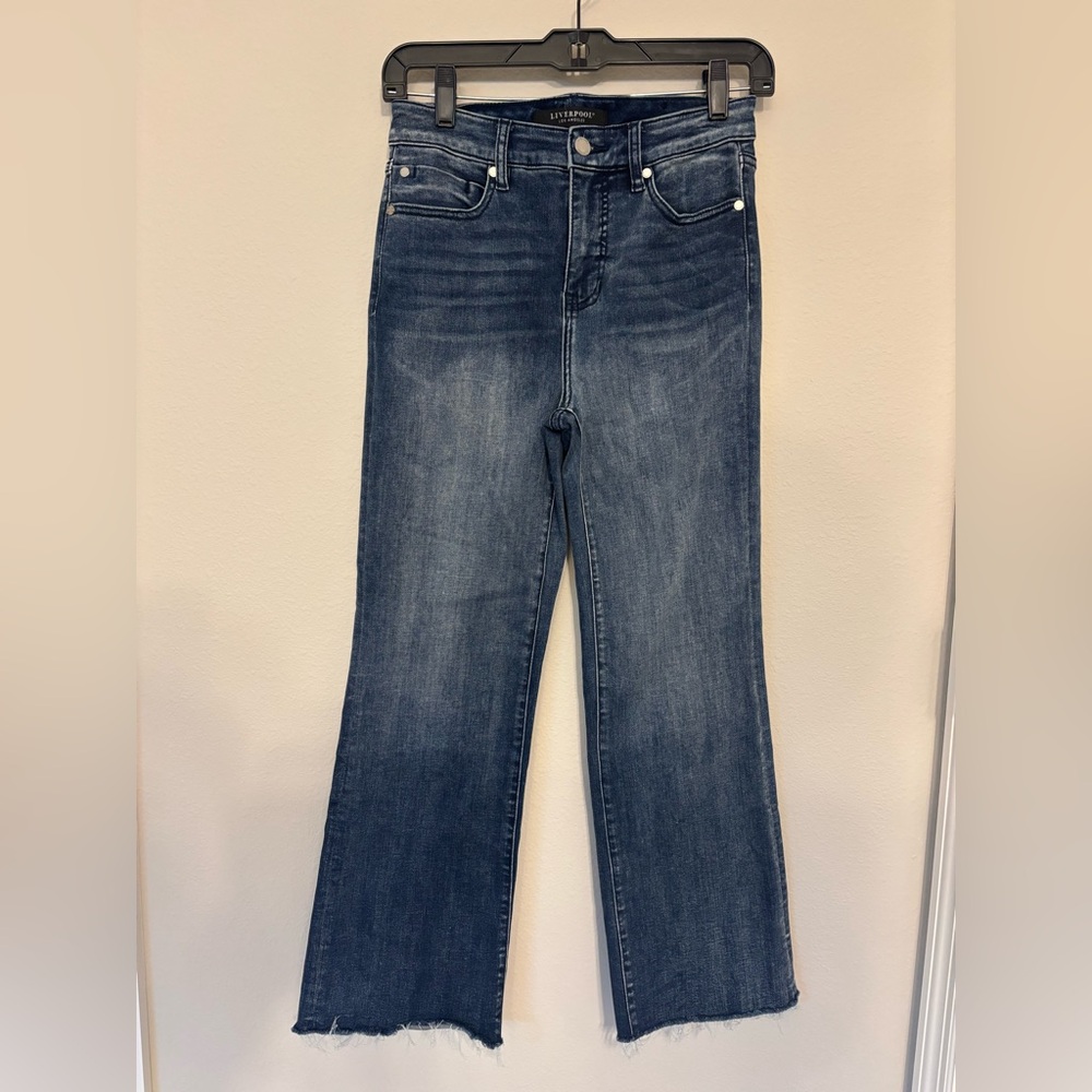 Liverpool Dark Blue Hannah Flare Jeans
